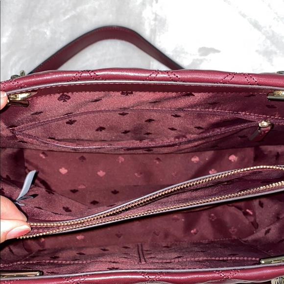 Kate Spade Maroon Quilted Shoulder Bag - Picture 4 of 6